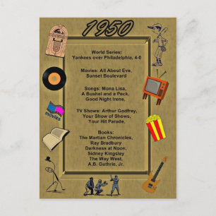 1950 Greatevents Birthday Card Postkarte