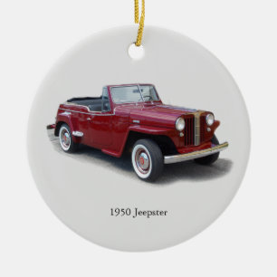 1950 Jeepster-Ornament Keramik Ornament