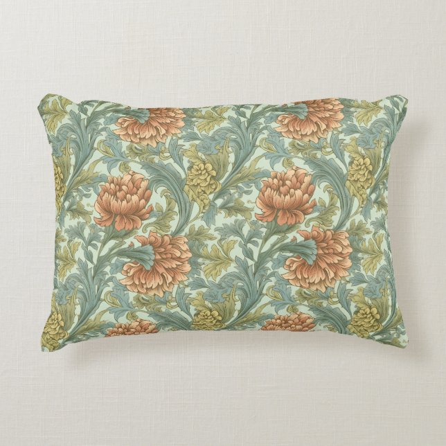 1950 Klassisches Blumenmuseum Burg Dekokissen (Vorderseite)