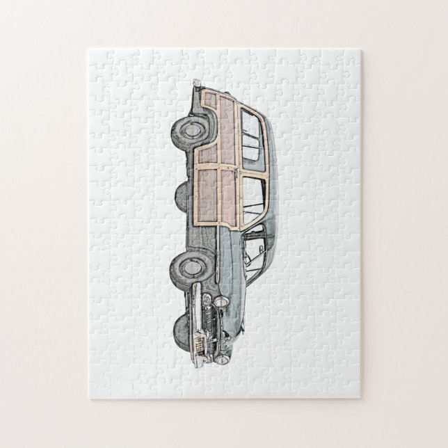 1950 Mercury Woodie Station Wagon - blau Puzzle (Vertikal)