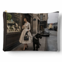 1950 Schaufensterbummel mit einem schwarzen Panthe