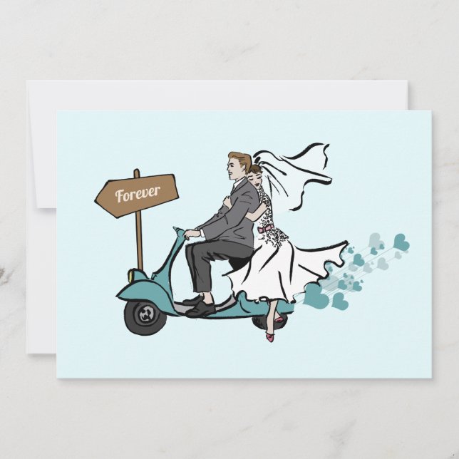 1950 Vintage Hochzeits-Einladung Einladung (Vorderseite)