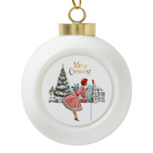 1950 Vintage Lady Posting Weihnachtsgrüße