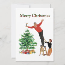 1950 Vintage Paar Frohe Weihnachten