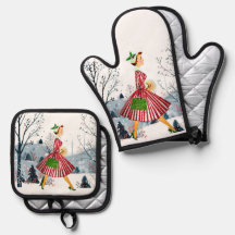 1950 Vintage Weihnachtsfrau