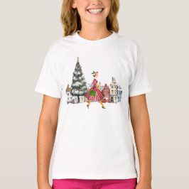 1950 Vintage Weihnachtsfrau T-Shirt