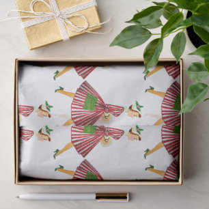 1950 Weihnachten Vintage-Dame Seidenpapier