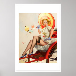 1950er Gil Elvgren Pin-Up Poster Something
