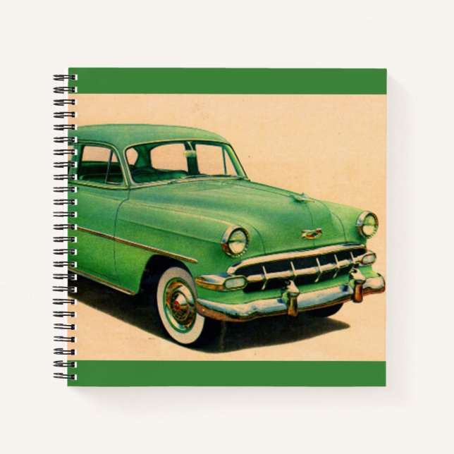 1950er grüner Chevy Notizbuch (Vorderseite)