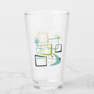 1950er Jahre Atomic Squares Stars Boomerang Mitte  Glas