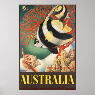 1950er Jahre Australien Das Great Barrier Reef Vin Poster