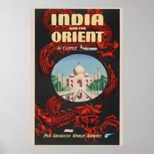1950er Jahre Besuchen Sie Indien und den Orient - Poster