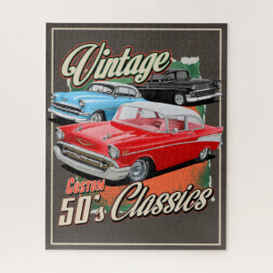 1950er Jahre Custom Classic Cars Puzzle