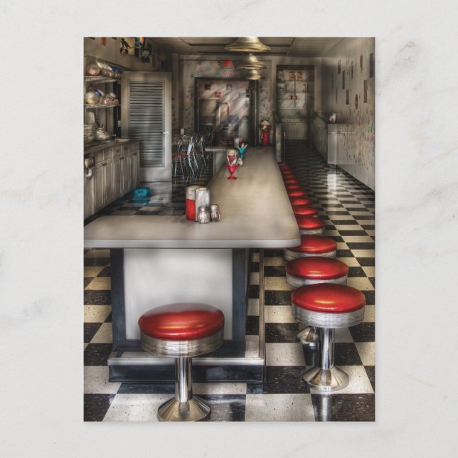 1950er Jahre - Der Eiskremsaal  Postkarte (Vorderseite)