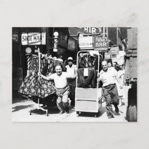 1950er Jahre Garment District, New York City Foto Postkarte