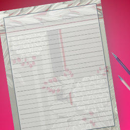 1950er Jahre Grau und Wein Retro Mitte Jahrhundert Notizblock