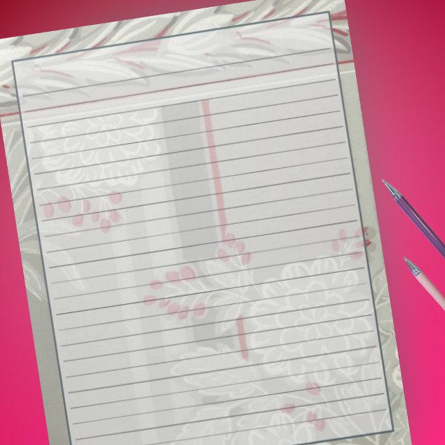 1950er Jahre Grau und Wein Retro Mitte Jahrhundert Notizblock (Von Creator hochgeladen)