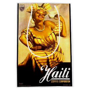 1950er-Jahre Haiti Coffee Corporation und Mittlere Geschenktüte
