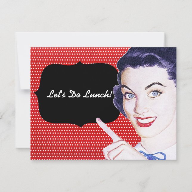 1950er Jahre, in denen sie auf das Luncheon der Fr Einladung (Vorderseite)