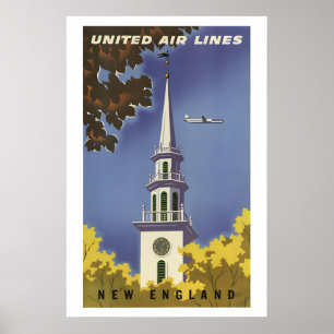1950er Jahre New England im Herbst Reisen im Vinta Poster