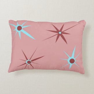1950er Jahre Pinker Retro Starburst Dekokissen
