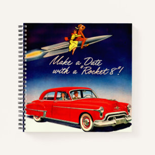 1950er: Mit Rakete 8 ein Datum machen Notizbuch