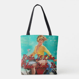 1950er Motorrad Mädchen von Gil Elvgren