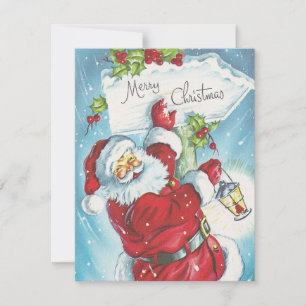 1950er Retro Vintage Weihnachten Santa