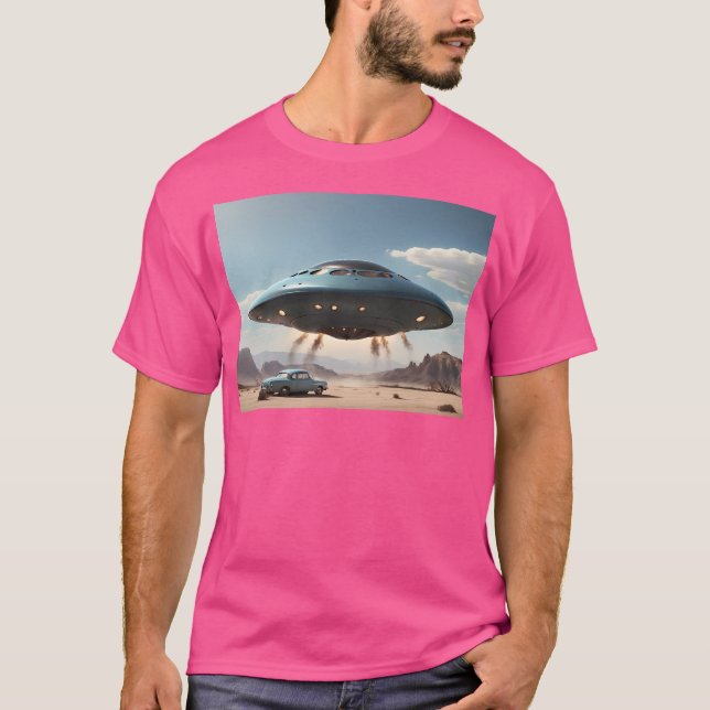1950er UFO Classic Car Canvas drucken aus dieser W T-Shirt (Vorderseite)