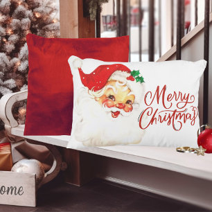 1950er Vintag Retro Santa Claus Frohe Weihnachten Dekokissen