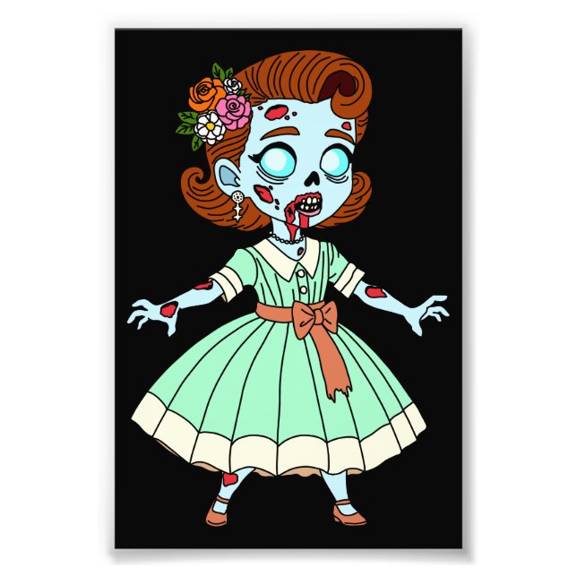 1950er Zombie Mädchen Fotodruck (Vorne)