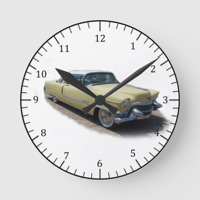 1950S61 Classic Car Clock Runde Wanduhr (Vorderseite)
