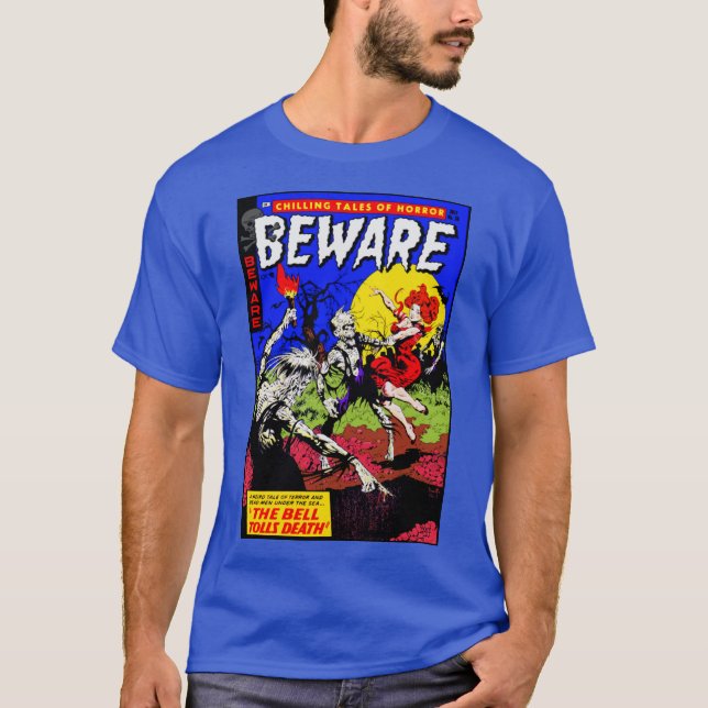1950's BEWARE Horror Comic T-Shirt (Vorderseite)