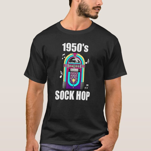 1950's Sock Hop Jukebox Retro Dance Party T-Shirt (Vorderseite)