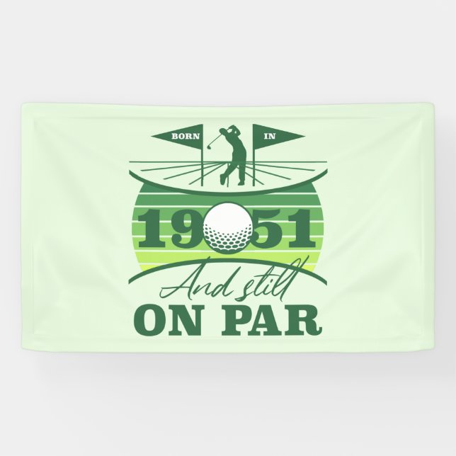 1951 70. Geburtstag Golf Lover Banner (Horizontal)