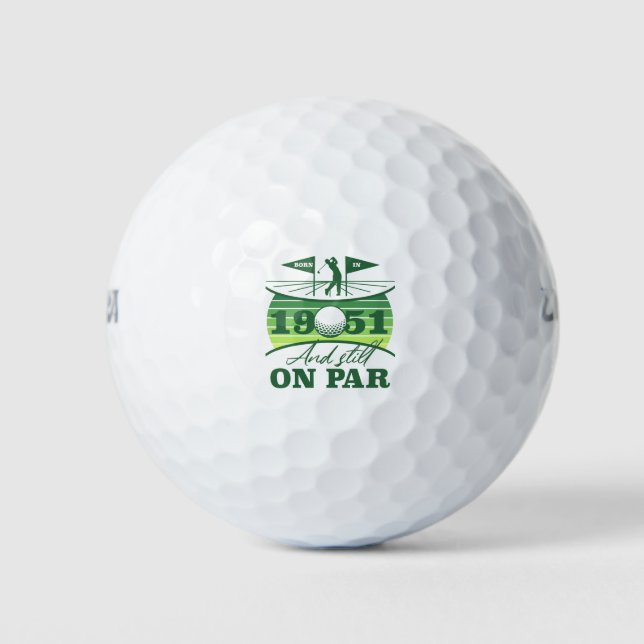 1951 70. Geburtstag Golf Lover Golfball (Vorderseite)