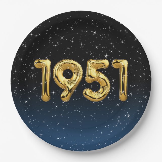 1951: Bollwerke in Sternen Pappteller (Vorderseite)