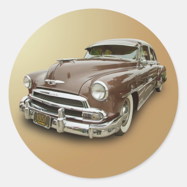 1951 CHEVROLET RUNDER AUFKLEBER (Vorderseite)