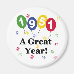 1951 Ein großes Jahr zum Geburtstag Magnet