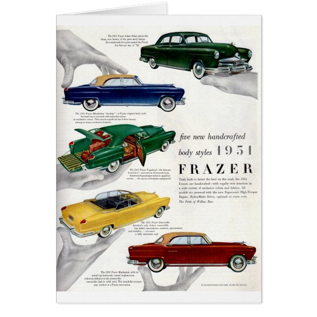 1951 Frazer-Automobilanzeige (Vorne)