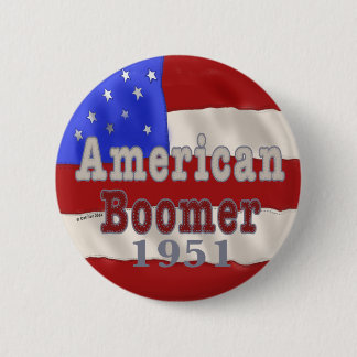 1951 Geburtstag Baby Boomer rundes Button