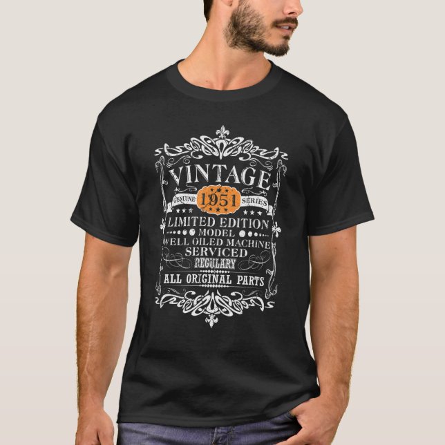 1951 Geburtstag Funny Creative T-Shirt (Vorderseite)