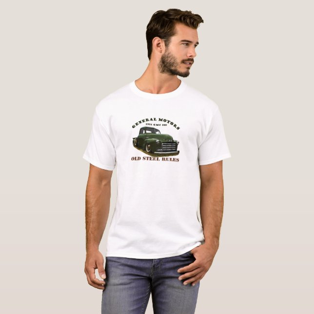 1951 General Motors GMC 100 Truck. Amerikaner.Grün T-Shirt (Vorne ganz)