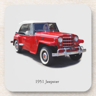 1951 Jeepster-Set mit 6 Untersetzer