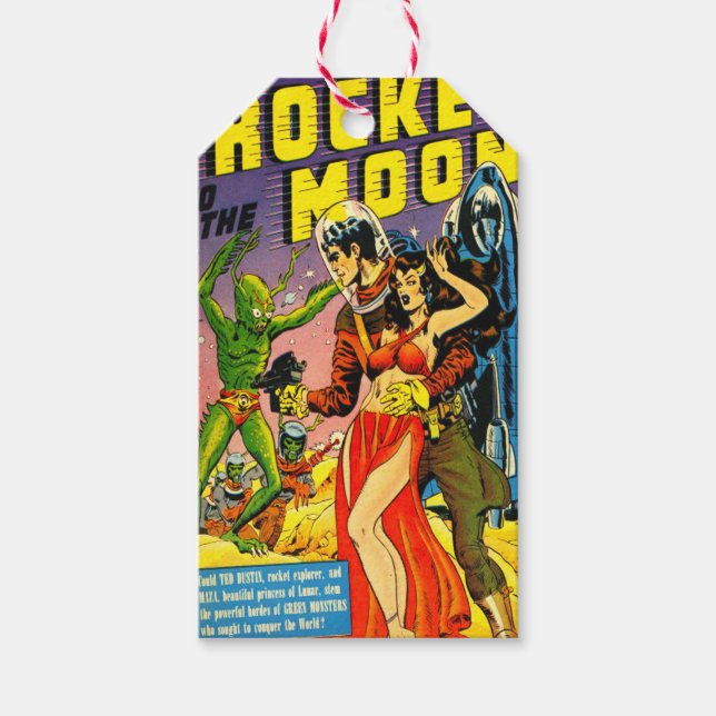 1951 ROCKET ZU DEN MOON SCI FI-COMICEN GESCHENKANHÄNGER (Vorderseite)