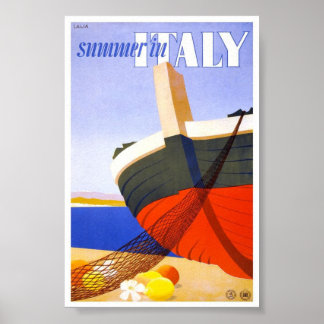 1951 Sommer in Italien Italienisches Vintage Trave Poster