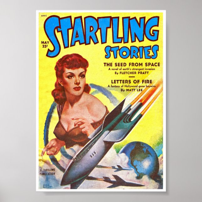 1951 STARTLING STORIES SCI FI PULP MAG POSTER (Vorne)
