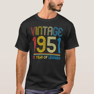 1951. Vintag 1951 Geburtstagsgeschenke für Legende T-Shirt