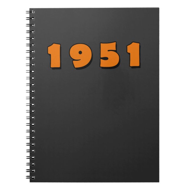 1951 Vintages Jahr Notizblock (Vorderseite)