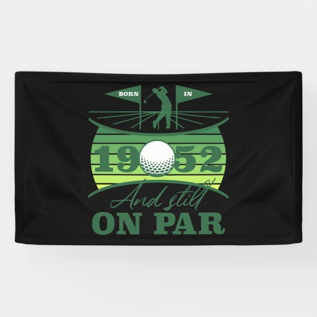1952 70. Geburtstag Golf Lover Banner (Horizontal)